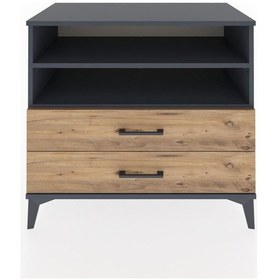 Resim Hyperion Şifonyer 2 Raflı 2 Çekmeceli 88x44x80 Antrasit-çam Antrasit 