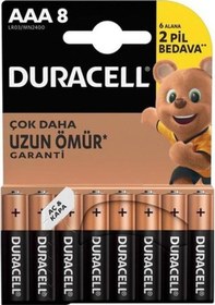Resim Duracell Lr03 Alkalin Aaa Ince Kalem Pil 8'li 