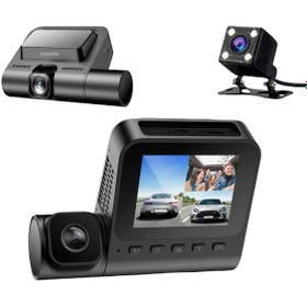 Resim AZDOME V600 1080p Araç Kamerası – Üç Kameralı,g Sensör,gece Görüş,geri Görüş Kameralı,su Geçirmez,yol Kayıt 