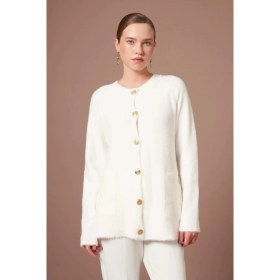 Resim Ftz Women Kadın Angora Hırka Ekru 25259 