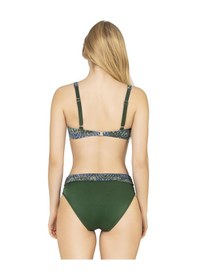 Resim Endeep Kadın Yüksek Bel Toparlayıcı Yeşil Parıltılı Bikini Takımı Yeşil 