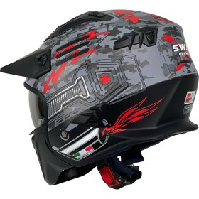 Resim Sway Sw X2 Tokyo Trooper Black Red Moduler Kask - Standart - L - ST00418-STANDART-L 