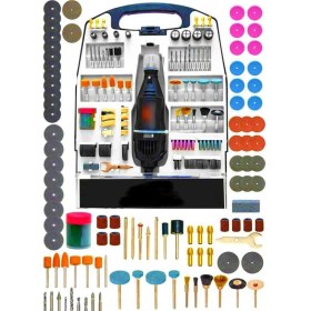 Resim 300 Parça 2600 Watt Gravür Oyma Makinesi Dremel Taşlama Zımpara Kesme Seti Kalıpçı 