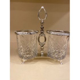 Resim Plus Home Kaşıklık 2'li Gümüş Döküm Pirinç Kesme Cam 