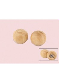 Resim Mien 2li Bambu Yuvarlak Tuzluk Biberlik Ahşap 