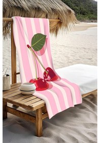 Resim Dijital Baskı Plaj Deniz Havlusu Kiraz Desenli Peştamal Hvl0160 Renkli 