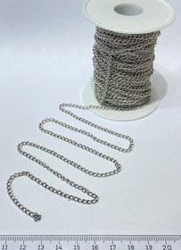 Resim ESPEREST Gümüş Renk Yassı Metal Kolye Zinciri 1 Mt 