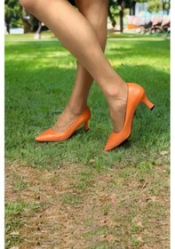 Resim Preshley Kadın Sity Turuncu 6 Cm İnce Topuklu Stiletto Turuncu 