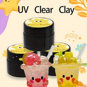 Resim 50g/100g (1.76oz/3.53oz) DIY Heykeller ve El Sanatları için 3D Sert Reçine Kil, Yüksek Esneklik, Kokusuz, Kabarcıksız, Şeffaf Jel, Uzatma ve Oyma için, 3D Şeffaf Kil, El Sanatları, Takı Döküm Malzemeleri 