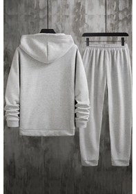 Resim Uyguntarz Unisex Nasa Baskılı Eşofman Takımı Gri 