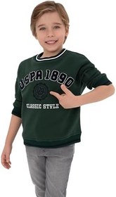 Resim U.S. Polo Assn. Erkek Çocuk Koyu Yeşil Sweatshirt 50308542-VR079 