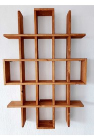 Resim Keçeden Yaşamlar Ahşap Raf 