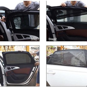 Resim Araba Yan Cam Perdesi Sineklik Oto Güneşlik Örtü Perde Kılıf 2ad 