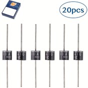 Resim 20 adet FUSUPI 10A 1000V Eksenel R-6 Silikon Doğrultucu Diyotlar - Yüksek Akım/Voltaj, Düşük İleri Voltaj Düşüşü, Güç Kaynağı için Yüksek Verimlilik, Endüstriyel Elektrik Uygulamaları, Kompakt Diyot Paketi, Eksenel Kablo Tasarımı, Güvenilir Yapı 