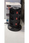 Resim Nisa Akım Korumalı 2.4A Kule Priz Kablosuz Şarj Istasyonu 12X Soketli 2×type-C 1x USB Çıkışı 
