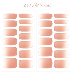 Resim Gelato Factory - Solar Cured Gel Nail #NB*002 Dry Rose Syrup * Jel Oje Bantı Takma Tırnak 26'lı EL için 