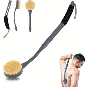 Resim Uzun Saplı Kaymaz Kavisli Duş Vücut Yıkama Fırçası, 20.5 İnç Tasarım ile Çıkarılabilir, Engelliler, Hamile Kadınlar ve Yaşlılar için Uygun - Elektrik Gerektirmez Banyo Aksesuarı, Uzun Saplı Sert Cilt Giderici Ayaklar için, Ayak Ölü Cilt Giderici, Ayak Temizleyici, Ayak Fırçası, Beyaz Demir Sırt Fırçası, Büyük Tam Vücut Fırçası, Uzun Vücut Fırçası, Banyo Aksesuarı, Duş Aksesuarı 