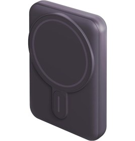 Resim Magpac Mini 10.000 Mah 20w Type-c 15w Kablosuz Şarj - Stant Özellikli Magsafe Powerbank - Derin Mor Koyu Gri 