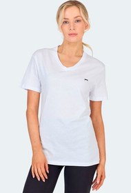 Resim Slazenger KRISTEN I Kadın V Yaka Beyaz Tişört 