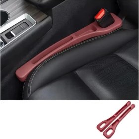 Resim Bordo 2 Adet Araç Oto Koltuk Arası Boşluk Doldurma Pedi Cüzdan Para Düşme Önleyici Telefon Tutucu 