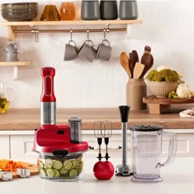 Resim 6 Bıçaklı Premium Cam Mutfak Robotu Çırpma, Dilimleme, Doğrama, Blender, Karıştırma,buz Kırma 2500W 