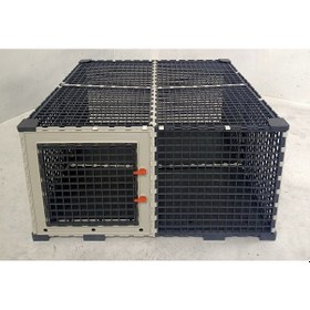 Resim Leganest Tavşan Köpek Kedi Kafes Tabanı Üstü Kapalı Ev Tipi Siyah 60 x 60 CM 