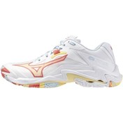 Resim Wave Lightning Z8 Kadın Voleybol Ayakkabısı Beyaz / Pembe Çok Renkli 