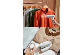 Resim Katlanabilir Buharlı Dikey Ütü 1000W Beyaz, Kolay Kullanım ve Taşınabilirlik 