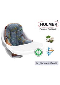 Resim Holmer Leke Tutmaz Organik Mama Sandalyesi Minderi & Kılıfı Md 