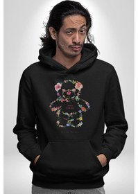 Resim Sadece Yaşamak Kadın Erkek Siyah Kapüşonlu Sweatshirt Hoodie Siyah 