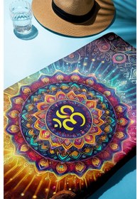 Resim Dijital Baskı Plaj Deniz Havlusu Om Mandala Desenli Peştamal Hvl0055 Renkli 