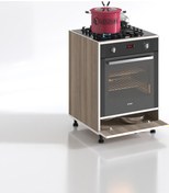 Resim Kenzlife Ankastre Modülü Kabini Radon Crd Fırın Ocak Dolabı Kapaklı Ayaklı 