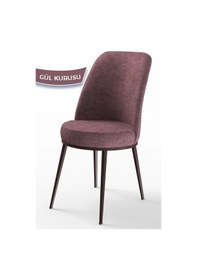 Resim Canisa Dexa Serisi, Üst Kalite Mutfak Sandalyesi, Metal Kahverengi Iskeletli, Gülkurusu Sandalye Sandalye Gülkurusu Ayaklar Kahvee 