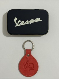 Resim solera | s.e. VESPA DERİ ANAHTARLIK TURUNCU 
