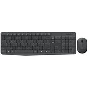 Resim Logitech MK235 Q Kablosuz Usb Siyah Multimedya Klavye/Mouse Set 920-007925 