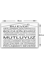 Resim Decorita Cam Ocak Arkası Koruyucu | Bu Ev - Beyaz Fon 