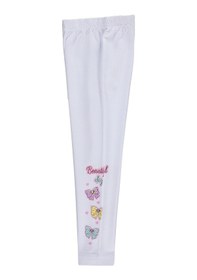 Resim Civil Girls Beautiful Day Baskılı 2-5 Yaş Tayt - Beyaz 