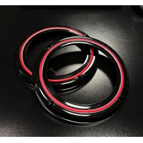 Resim Woodhub Peteksiz Kırmızı Neon Işıklı 20CM Midrange ve Hoparlör Kapağı 1takım 2ADET Hoparlörünüz Görünür 