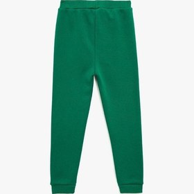 Resim Koton Bebek Beli Bağcıklı Baskı Detaylı Şardonlu Jogger Eşofman Altı Yeşil 