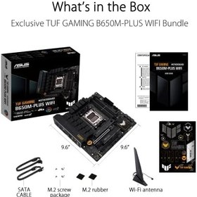 Resim Asus TUF Gaming B650M-Plus WIFI AMD B650 Soket AM5 DDR5 6400(OC) MHz mATX Gaming (Oyuncu) Anakart 