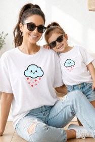 Resim genosha Anne Kız 100% Pamuk T-shirt Mama Mini Mother Daughter TEKLİ FİYAT 