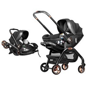 Resim Merkür Bebe Onyx 2'si 1 Arada Oto Koltuğu Bebek Arabası Siyah 