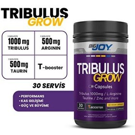 Resim Tribulus Grow T.booster Terrestris Arginine Taurine Zinc Amino Asit 120 Kapsül 