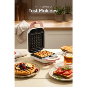 Resim Fressi Tost Ve Waffle Makinesi | Çıkarabilir Yapışmaz Plakalı | 5 Ayrı Plaka | Fr-tm33 Panfun 