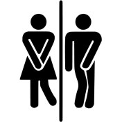 Resim Sıkışmış Bay Wc Sticker Oto Motor Laptop Duvar Folyo Sticker 10X15 cm 