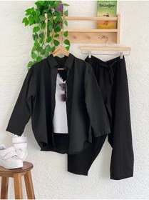 Resim AVK MODA ABS Boyfriend Tesettür Kadın Gömlek - Uzun Kollu Oversize Kadın Gömlek 