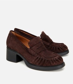 Resim Hotiç Kadın Süet Deri Kahverengi Kalın Topuklu Klasik Loafer 01ayh312760a480 01ayh312760a480 Kahverengi 