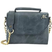 Resim İsme Özel Çıtçıtlı Zincirli Küçük Boy El Omuz Çantası - %100 Deri - Ac03001 - Lacivert Lacivert 