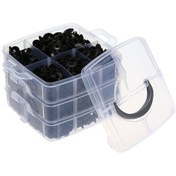 Resim 630 Adet Siyah Plastik Otomobil Fiksatör Klips Seti - Kapı Döşeme, Tampon, Panjur İçin Dayanıklı Nylon Tokalar Ve Kaldırma Aracı Dahil 