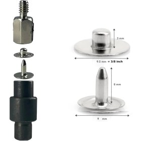 Resim YF Store 9,5 mm Memeli Perçin Kalıbı 